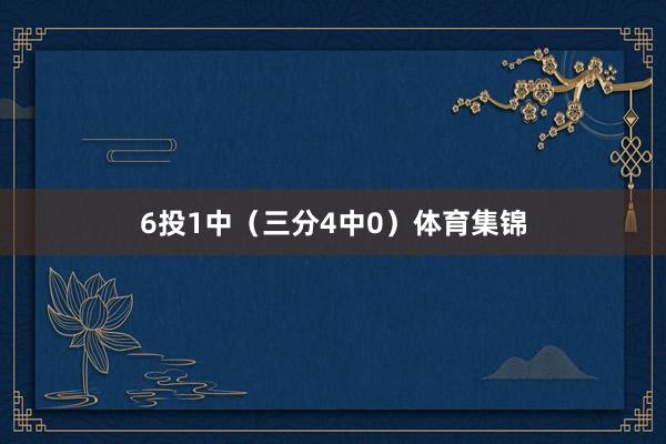 6投1中（三分4中0）体育集锦
