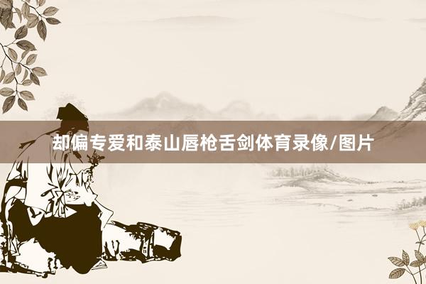 却偏专爱和泰山唇枪舌剑体育录像/图片