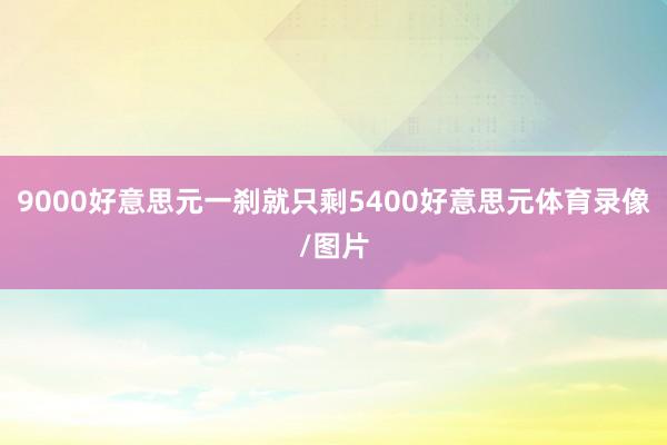 9000好意思元一刹就只剩5400好意思元体育录像/图片