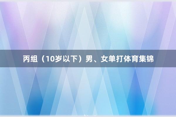 丙组（10岁以下）男、女单打体育集锦