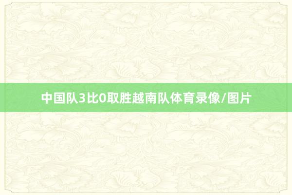 中国队3比0取胜越南队体育录像/图片