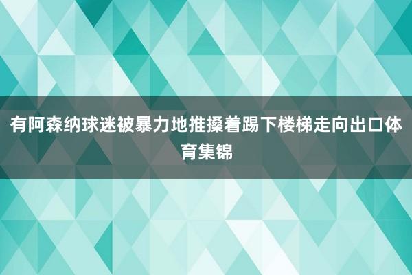 有阿森纳球迷被暴力地推搡着踢下楼梯走向出口体育集锦