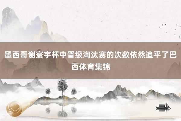 墨西哥谢寰宇杯中晋级淘汰赛的次数依然追平了巴西体育集锦